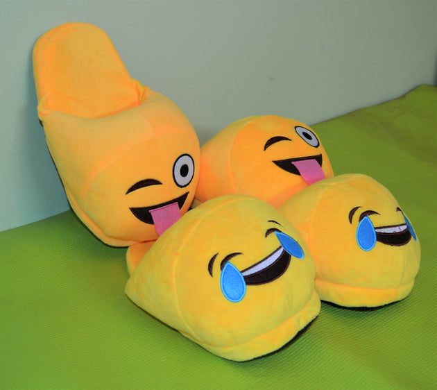 Emoji Plush Slippers Unisex Indoor Home Slippers Online The ShopCircuit