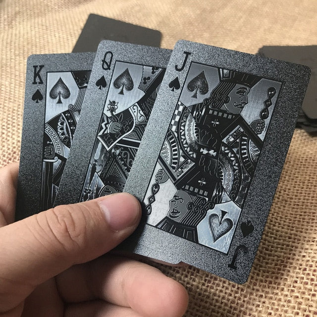 Black Playing Cards - Plastic | Online Gifts Delivery In India – The  Shopcircuit